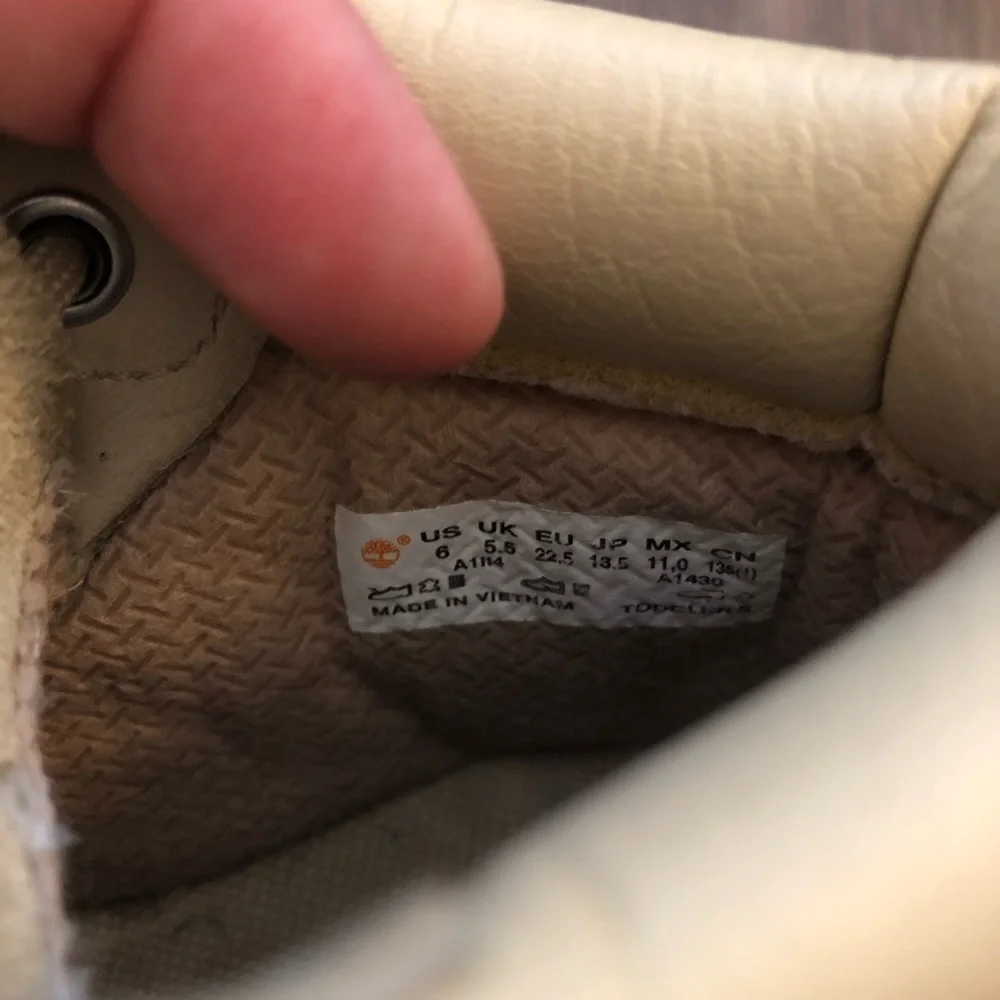 Timberland Cream Waterproof Hiking Boots
